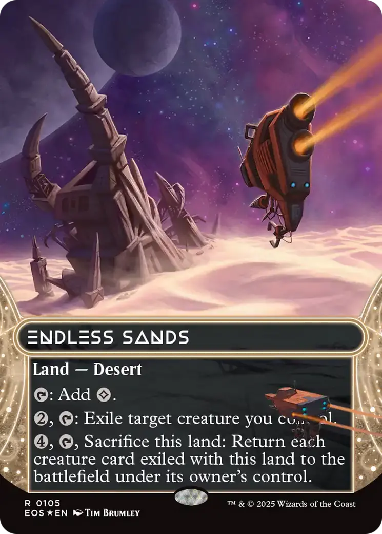 Endless Sands (0105) (Borderless) (Galaxy Foil) [Edge Of Eternities: Stellar Sights] 1