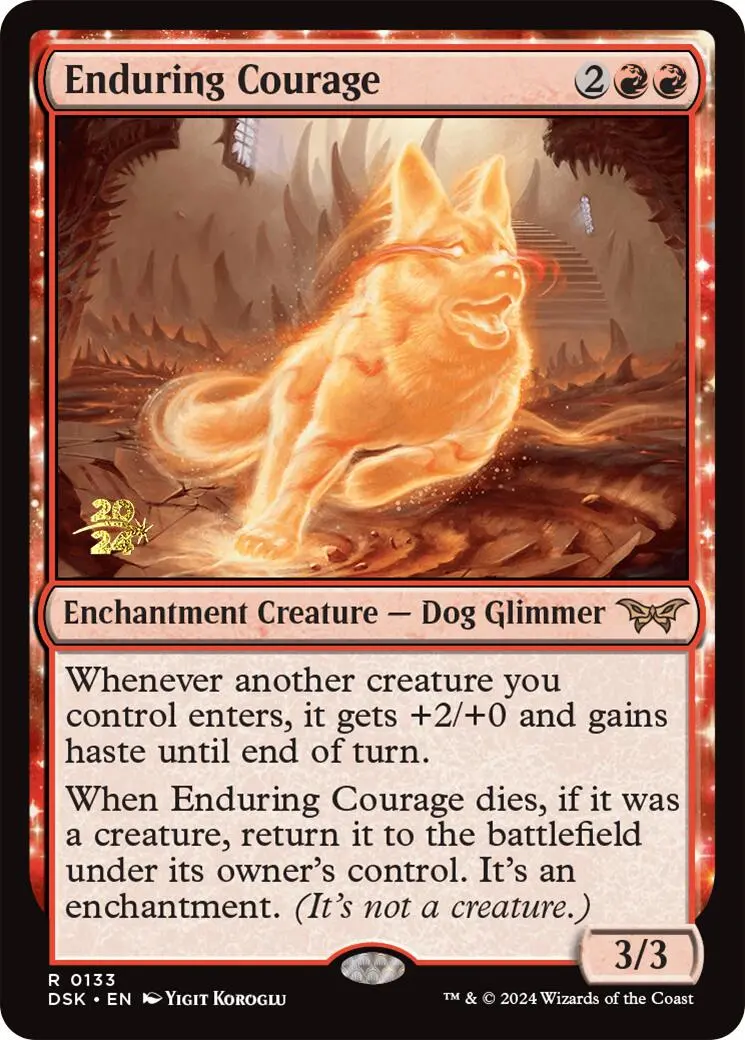 Enduring Courage [Duskmourn: House Of Horror Prerelease Promos] 1