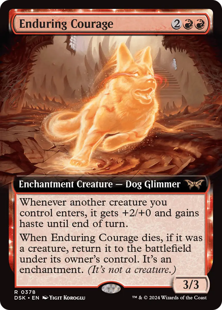 Enduring Courage (Extended Art) [Duskmourn: House Of Horror] 1