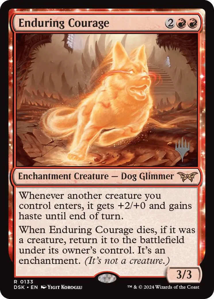 Enduring Courage (Promo Pack) [Duskmourn: House Of Horror Promos] 1