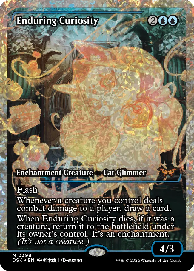 Enduring Curiosity (Japan Showcase Fracture Foil) [Duskmourn: House Of Horror] 1