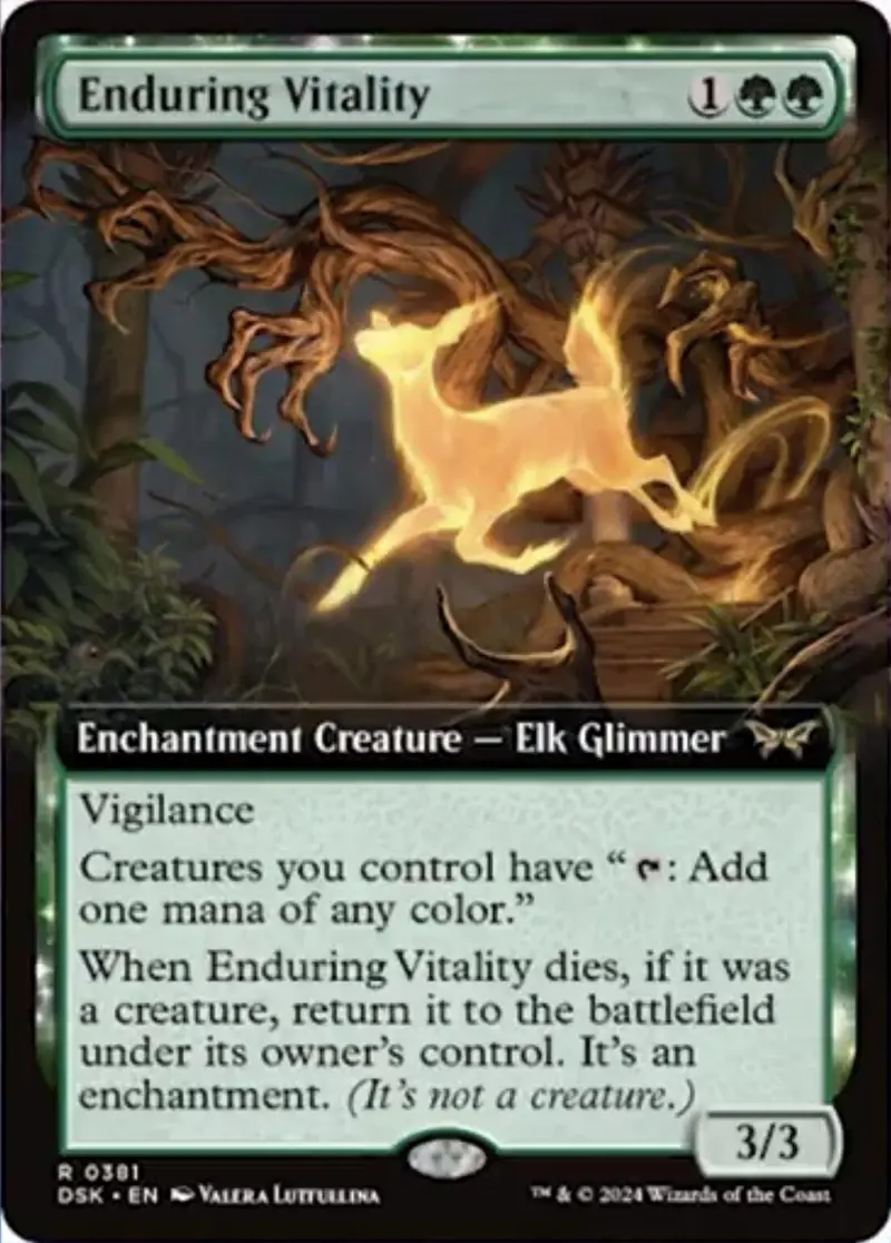 Enduring Vitality (Extended Art) [Duskmourn: House Of Horror] 1