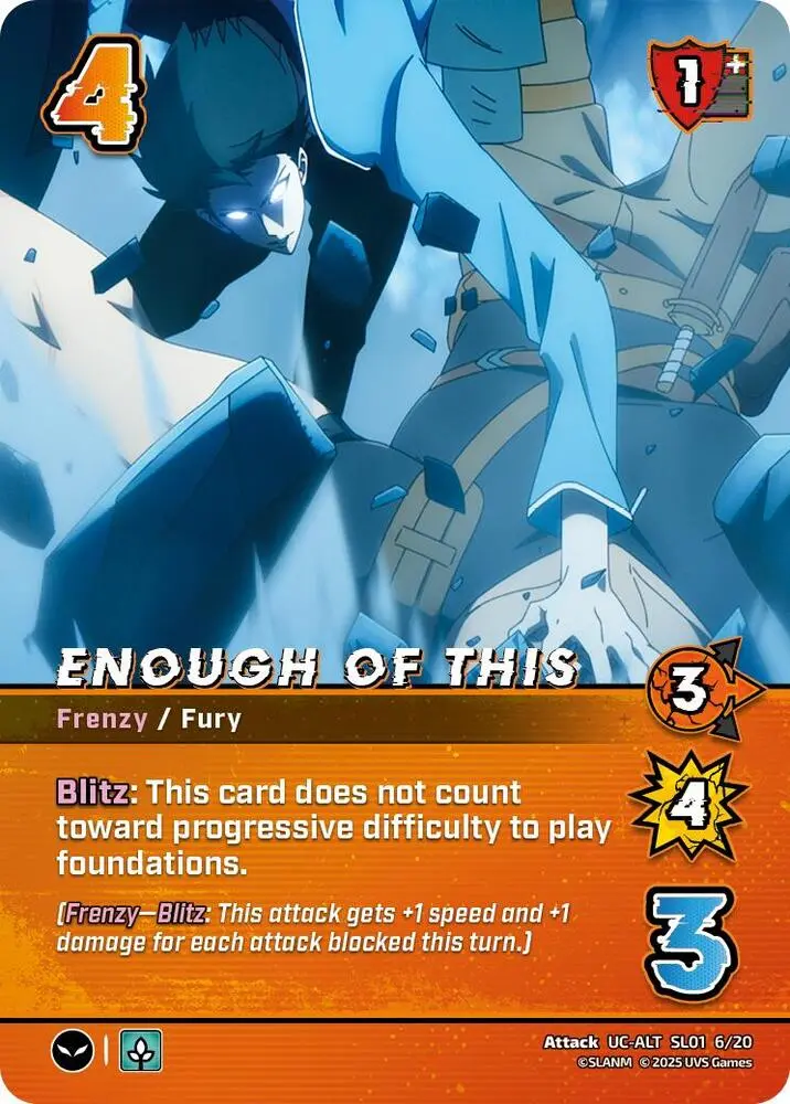 Enough Of This (Alternate Art) - Sl01 6/20 - Alternate Art Uncommon 1