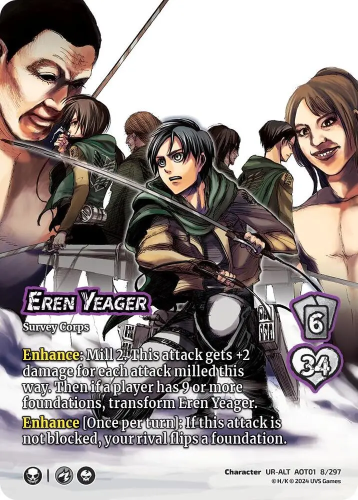 Eren Yeager // Eren, Attack Titan (Alternate Art) - Attack On Titan: Battle For Humanity (Aot1) 1