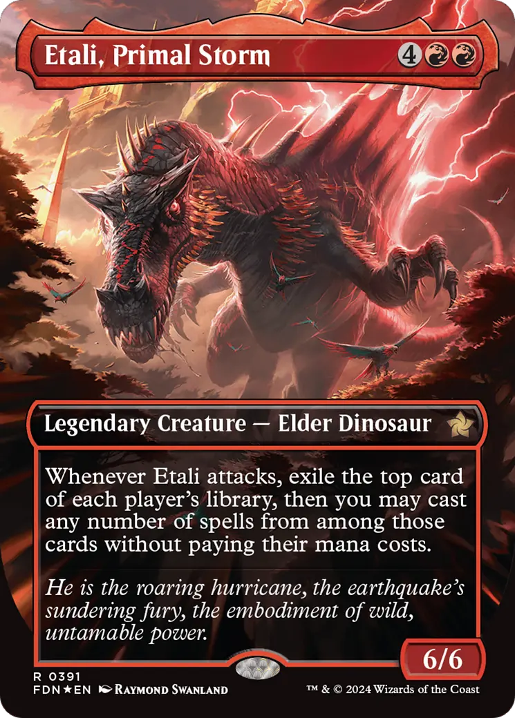Etali, Primal Storm (Borderless) (Mana Foil) [Foundations] 1
