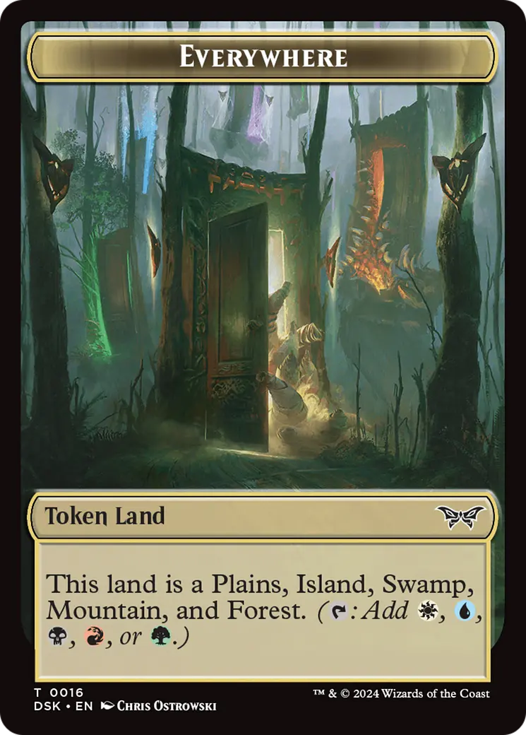 Everywhere // Copy Double-Sided Token [Duskmourn: House Of Horror Tokens] 1