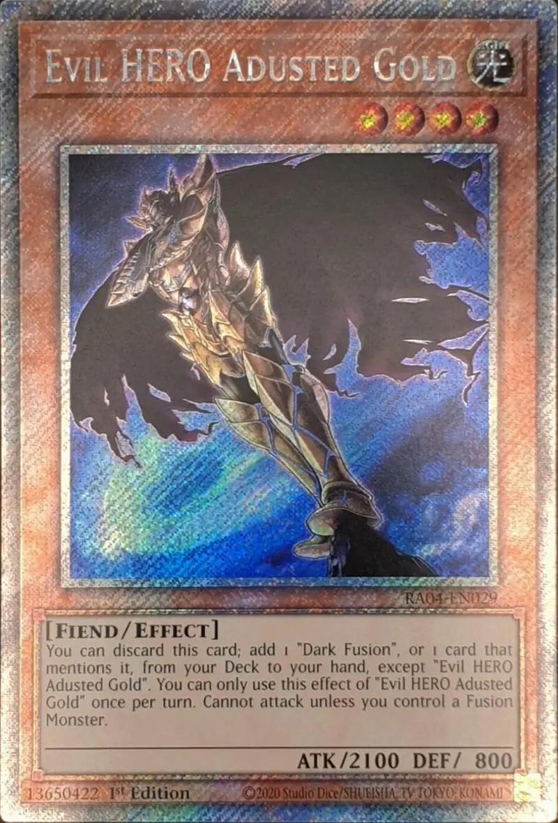 Evil Hero Adusted Gold [Ra04-En029] Platinum Secret Rare 1