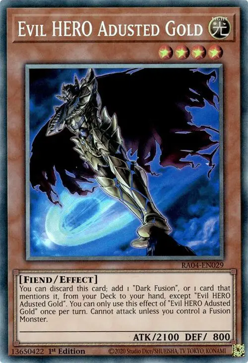 Evil Hero Adusted Gold [Ra04-En029] Prismatic Collector's Rare 1