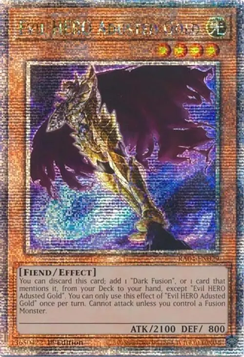 Evil Hero Adusted Gold [Ra04-En029] Quarter Century Secret Rare 1
