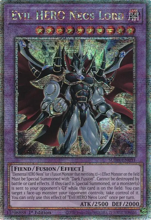 Evil Hero Neos Lord (Quarter Century Secret Rare) [Suda-En031] Quarter Century Secret Rare 1