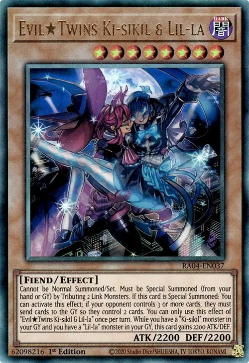 Eviltwins Ki-Sikil & Lil-La [Ra04-En037] Prismatic Ultimate Rare 1