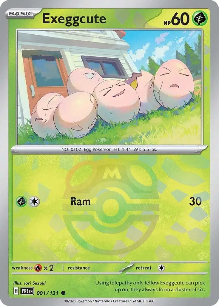 Exeggcute (001/131) (Master Ball Pattern) [Scarlet & Violet: Prismatic Evolutions] 1