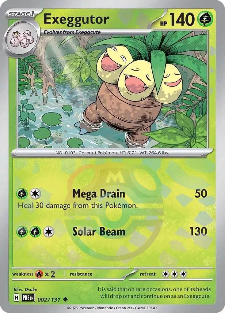 Exeggutor (002/131) (Master Ball Pattern) [Scarlet & Violet: Prismatic Evolutions] 1