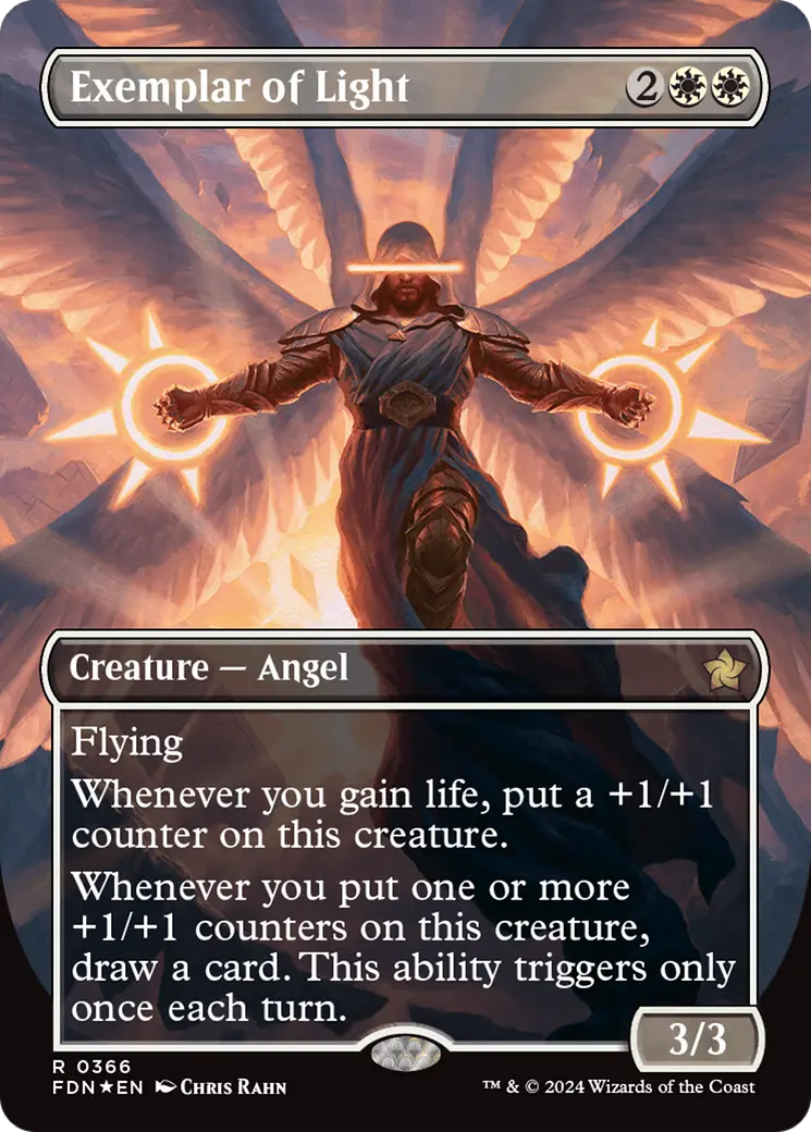 Exemplar Of Light (Borderless) (Mana Foil) [Foundations] 1