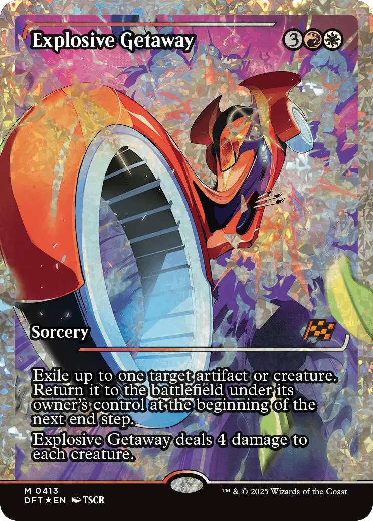 Explosive Getaway (Showcase Fracture Foil) (Japanese) [Aetherdrift] 1