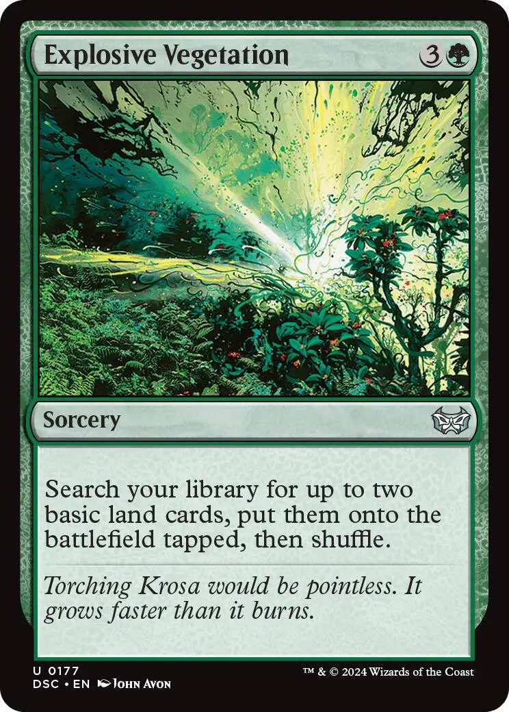Explosive Vegetation [Duskmourn: House Of Horror Commander] 1