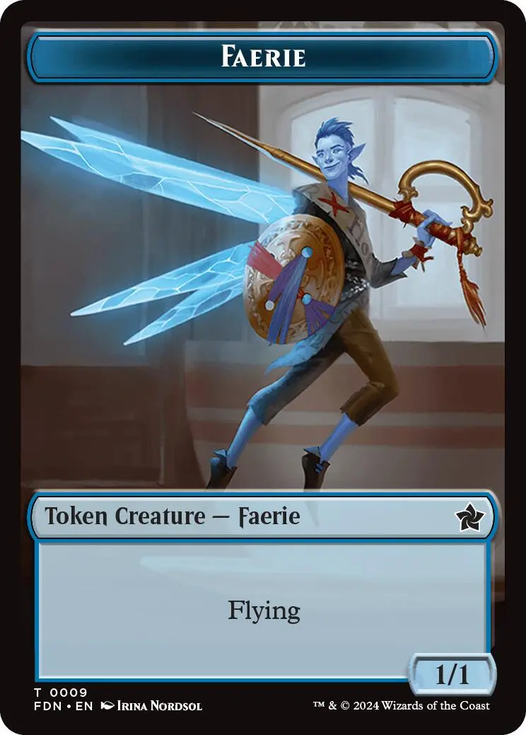 Faerie // Zombie Double-Sided Token [Foundations Tokens] 1