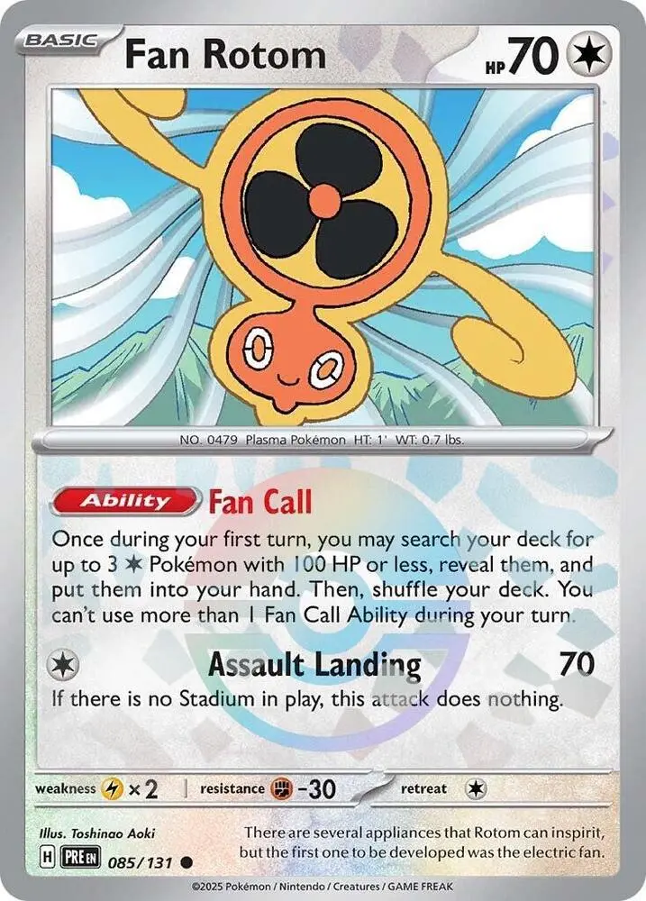 Fan Rotom (085/131) (Poke Ball Pattern) [Scarlet & Violet: Prismatic Evolutions] 1