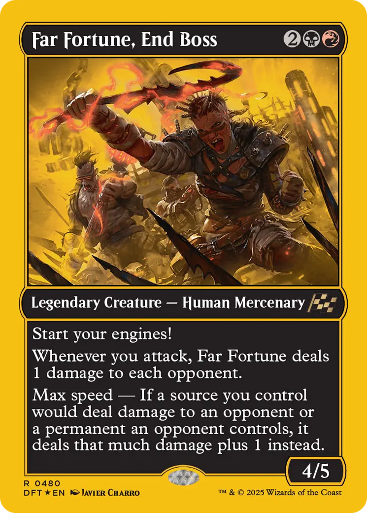 Far Fortune, End Boss (First-Place Foil) [Aetherdrift] 1
