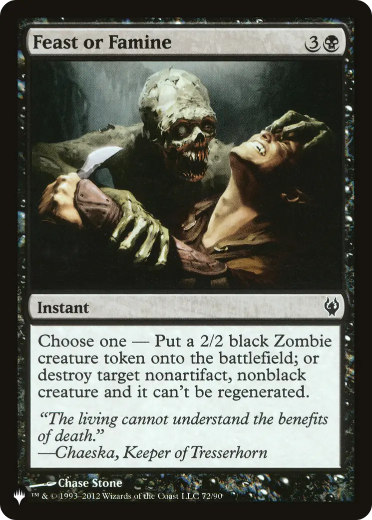Feast Or Famine [The List] 1