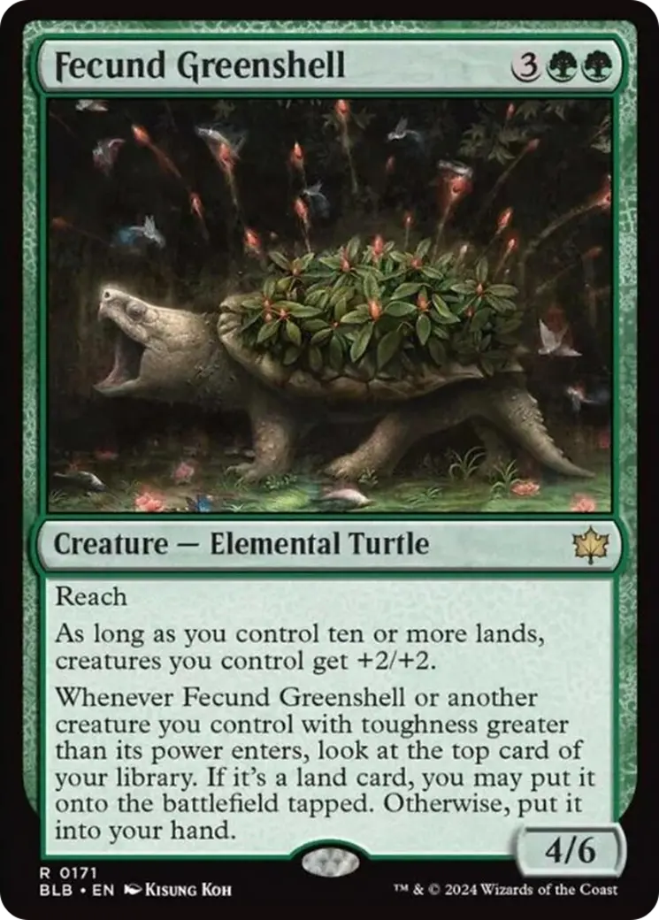 Fecund Greenshell [Bloomburrow] 1