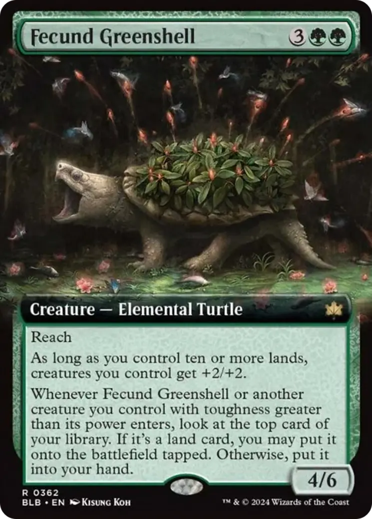 Fecund Greenshell (Extended Art) [Bloomburrow] 1