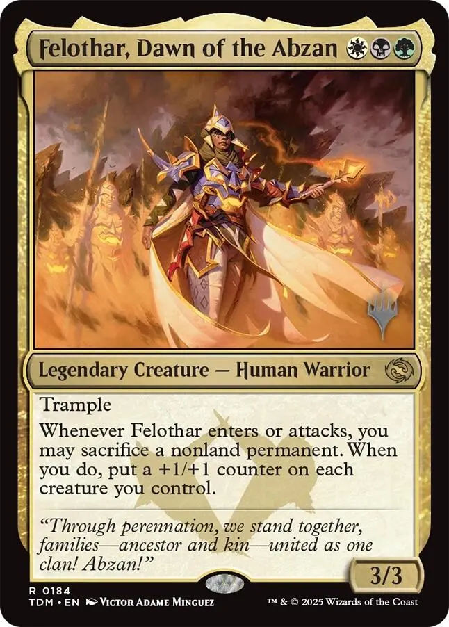 Felothar, Dawn Of The Abzan (Promo Pack) [Tarkir: Dragonstorm Promos] 1
