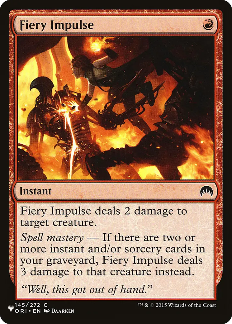 Fiery Impulse [The List] 1