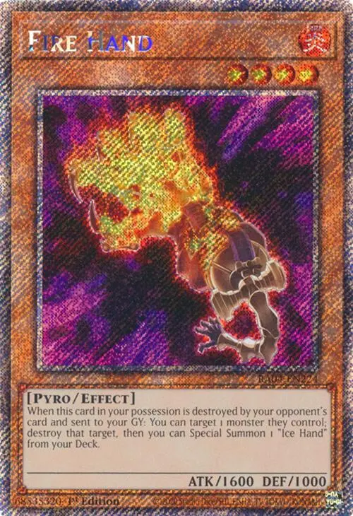 Fire Hand [Ra04-En224] Platinum Secret Rare 1