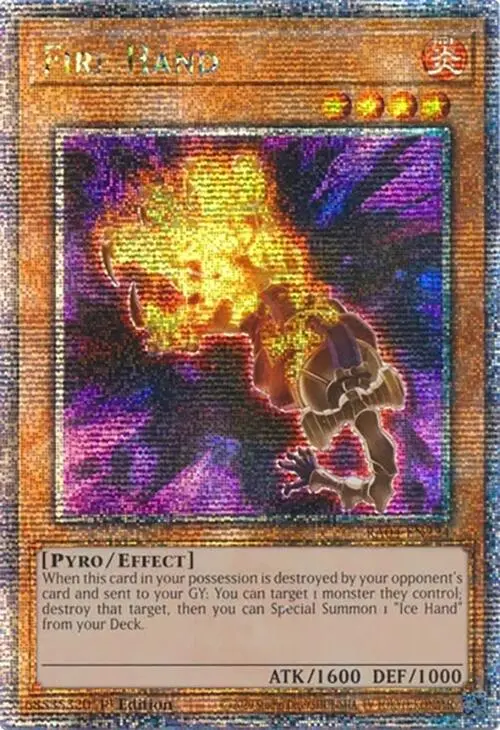 Fire Hand [Ra04-En224] Quarter Century Secret Rare 1