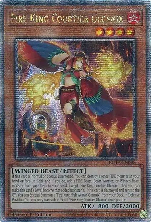 Fire King Courtier Ulcanix (Quarter Century Secret Rare) [Rota-En098] Quarter Century Secret Rare 1