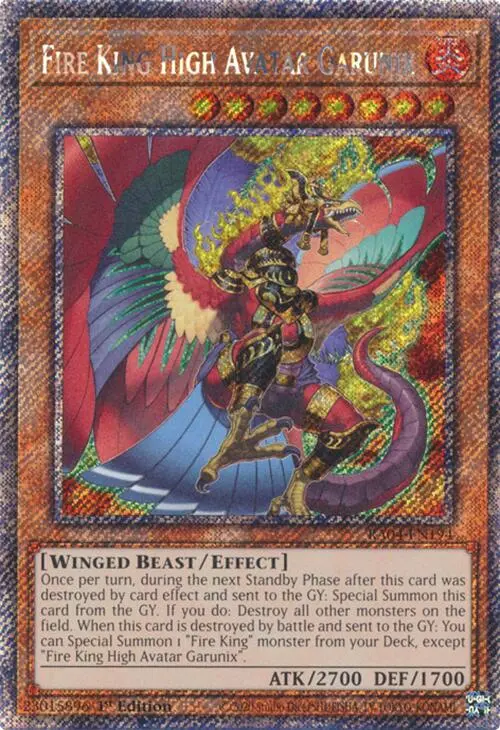 Fire King High Avatar Garunix [Ra04-En194] Platinum Secret Rare 1