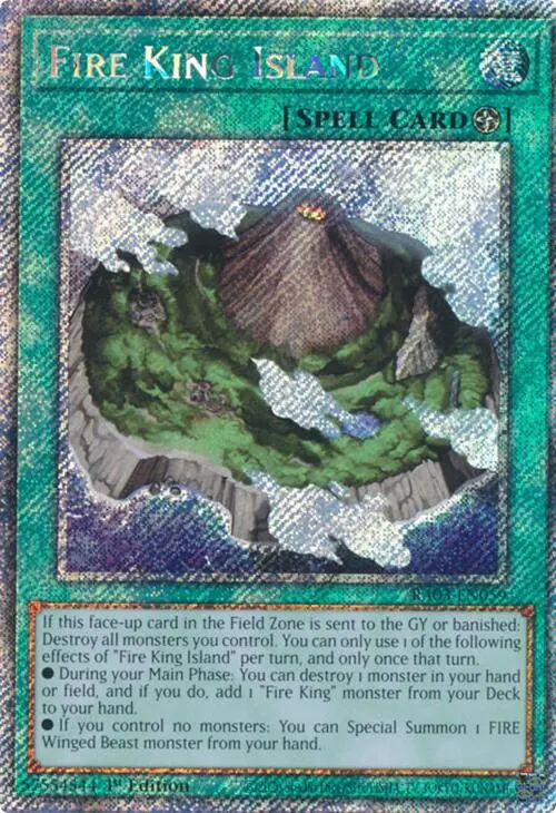 Fire King Island (Platinum Secret Rare) [Ra03-En059] Platinum Secret Rare 1
