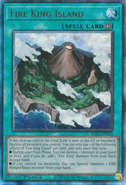 Fire King Island (Utr) [Ra03-En059] Prismatic Ultimate Rare 1