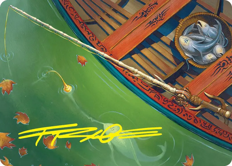 Fishing Pole Art Card (18/54) (Gold-Stamped Signature) [Foundations Art Series] 1