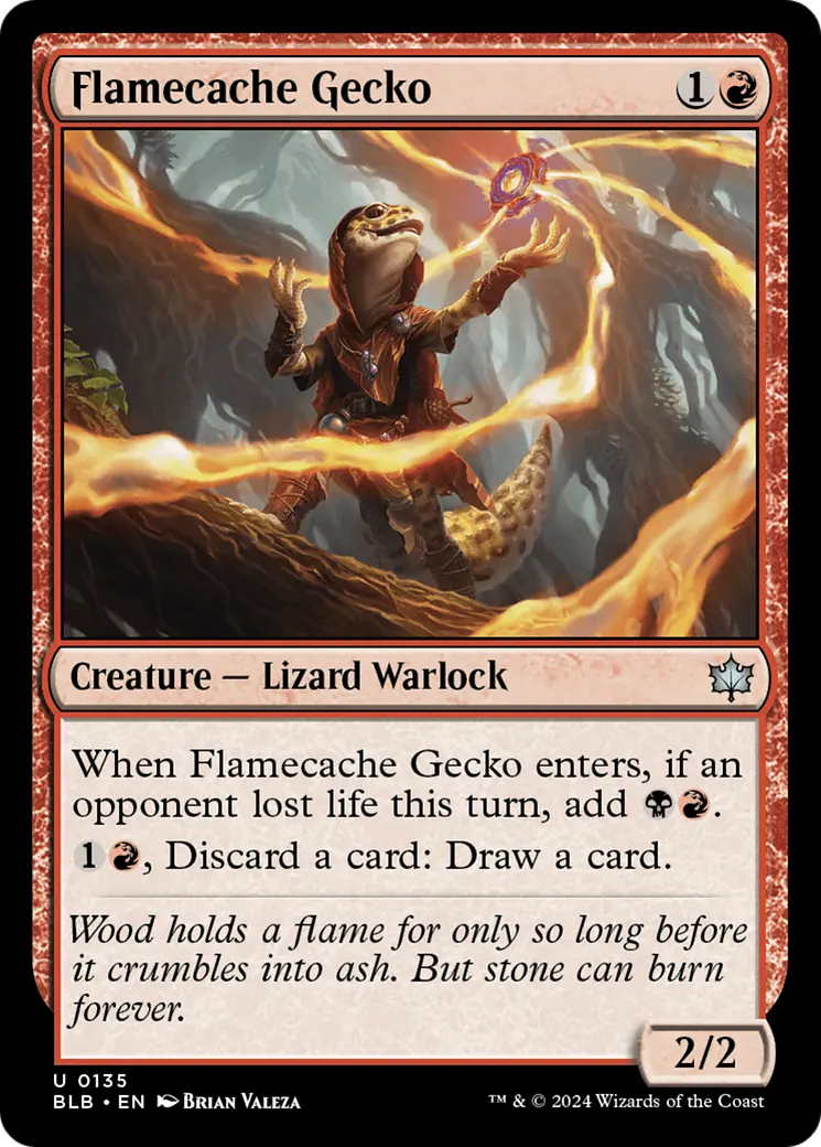 Flamecache Gecko [Bloomburrow] 1