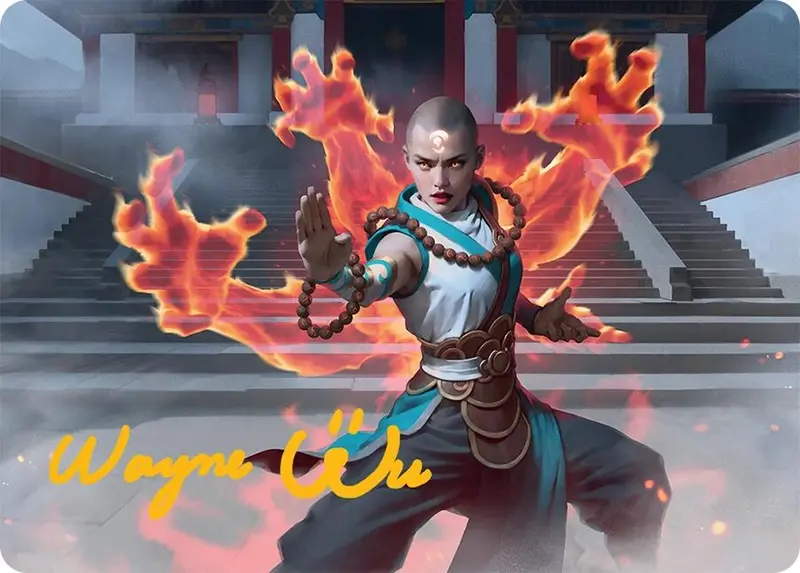 Flamehold Grappler Art Card (24/54) (Gold-Stamped Signature) [Tarkir: Dragonstorm Art Series] 1