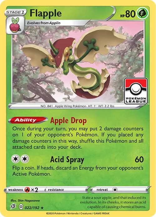 Flapple (022/192) (2024 League Promo) [League & Championship Cards] 1