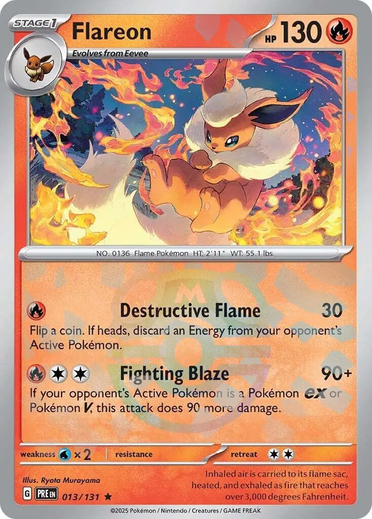 Flareon (013/131) (Master Ball Pattern) [Scarlet & Violet: Prismatic Evolutions] 1