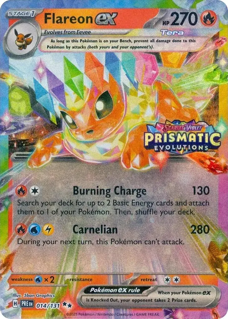 Flareon Ex (014/131) (Prismatic Evolutions Stamp) [Scarlet & Violet: Prismatic Evolutions] 1