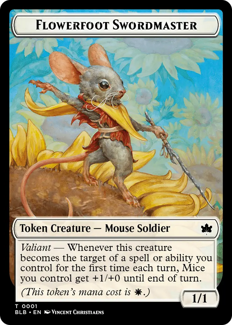 Flowerfoot Swordmaster Token [Bloomburrow Tokens] 1