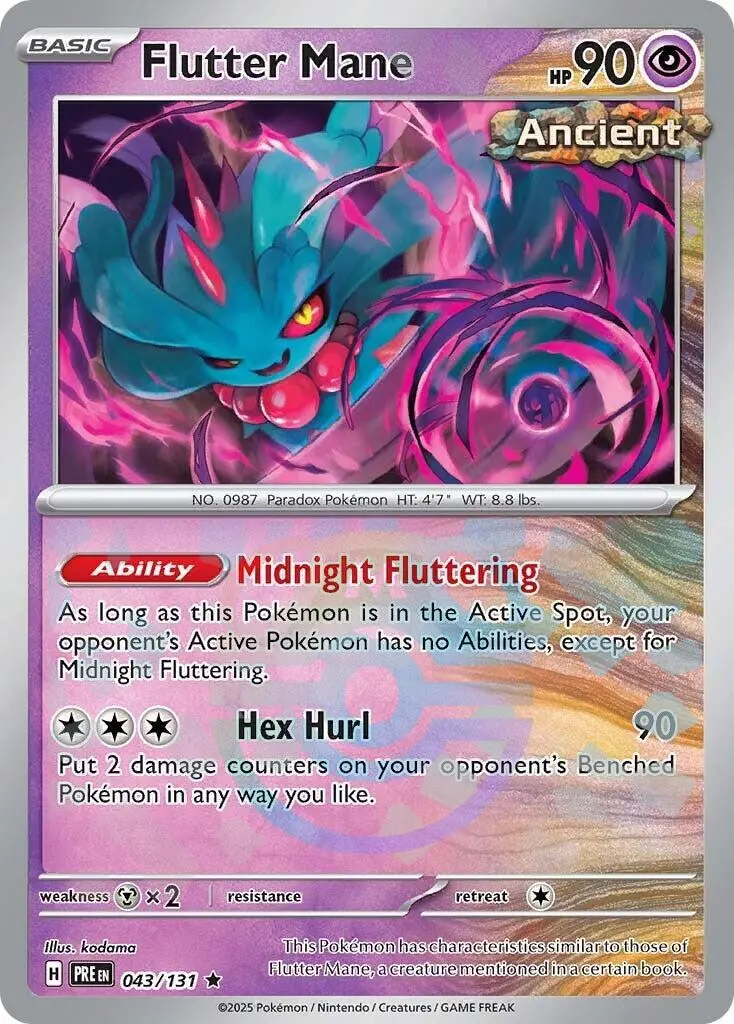 Flutter Mane (043/131) (Master Ball Pattern) [Scarlet & Violet: Prismatic Evolutions] 1