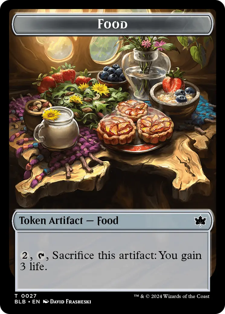 Food // Pawpatch Recruit Double-Sided Token [Bloomburrow Tokens] 1