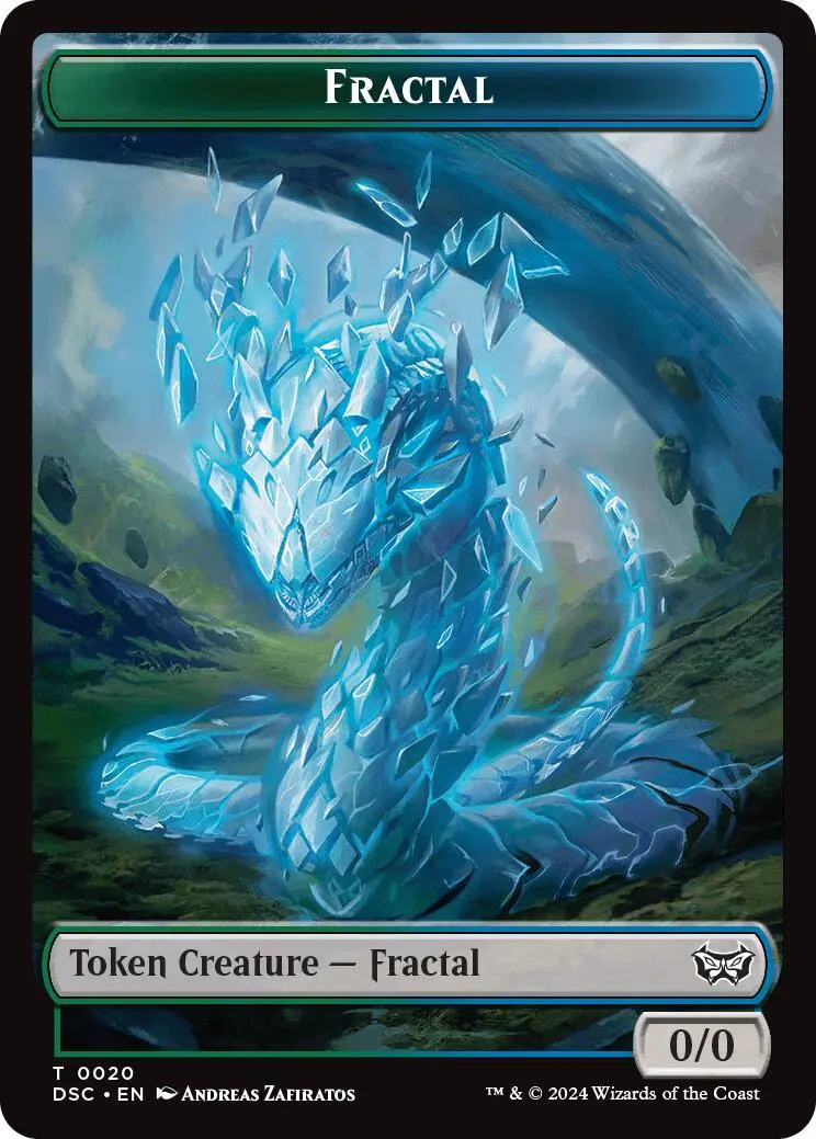 Fractal // Scarecrow Double-Sided Token [Duskmourn: House Of Horror Commander Tokens] 1