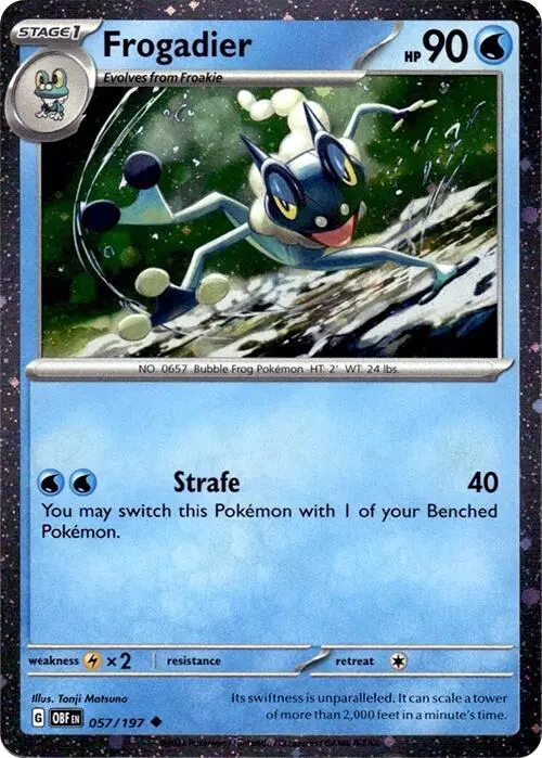 Frogadier (057/197) (Cosmos Holo) [Scarlet & Violet: Obsidian Flames] 1