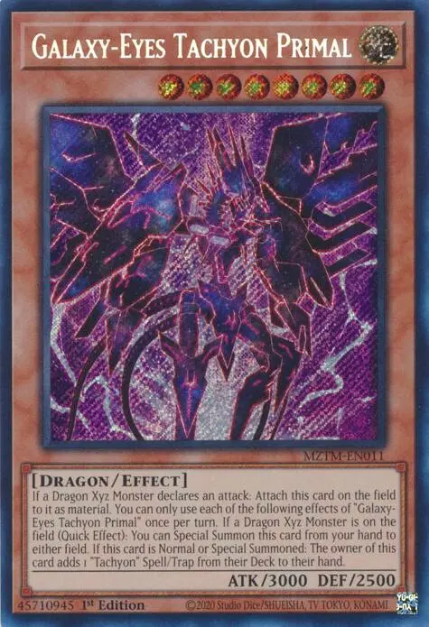 Galaxy-Eyes Tachyon Primal [Mztm-En011] Secret Rare 1