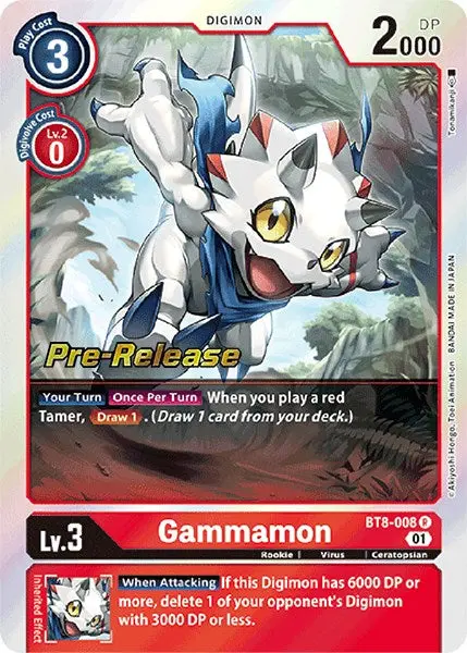 Gammamon [Bt8-008] [New Awakening Pre-Release Cards] 1