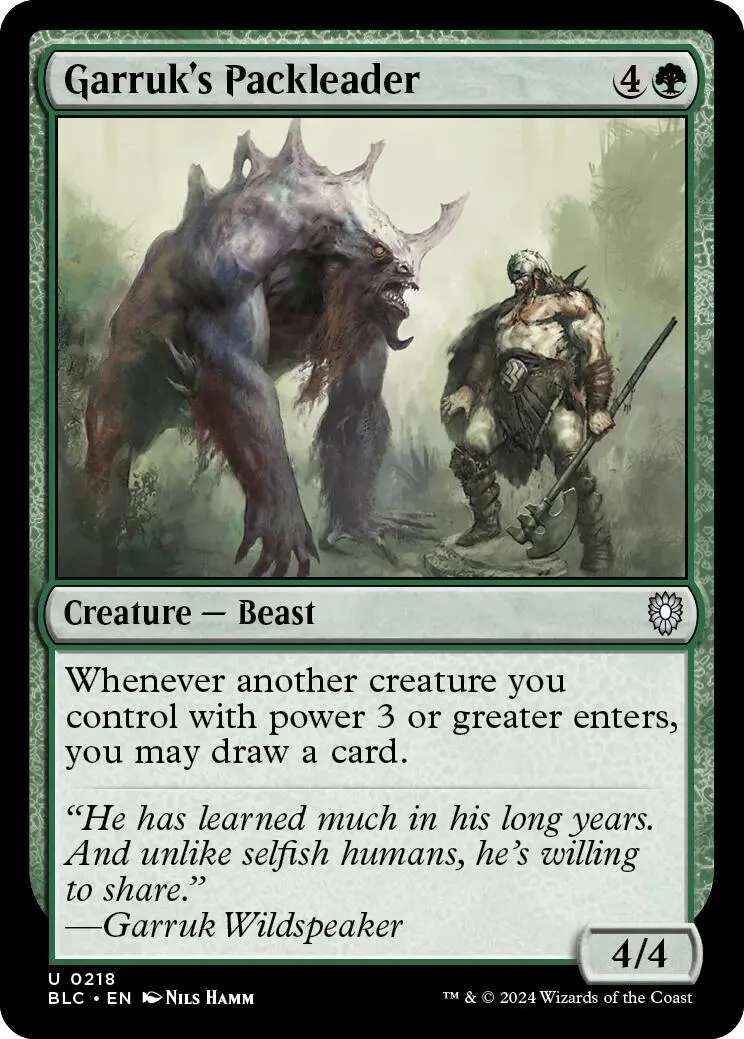 Garruk's Packleader [Bloomburrow Commander] 1