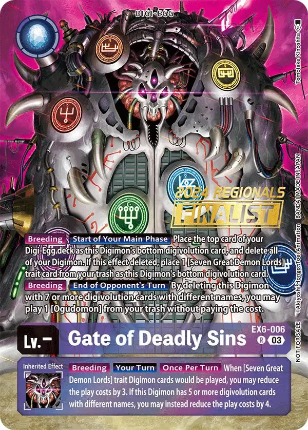 Gate Of Deadly Sins [Ex6-006] (2024 Regionals Finalist) [Infernal Ascension] 1