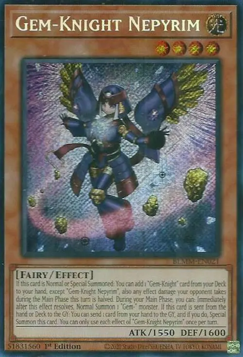 Gem-Knight Nepyrim [Blmm-En021] Secret Rare 1